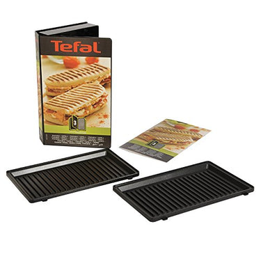Tefal Snack Collection Box, mit 2 Panini-Grillplatten + Rezeptbuch, kompatibel mit Tefal XA800312 Snack Time Sandwichmaker, Rosa, Groß, XA8003 im Sale